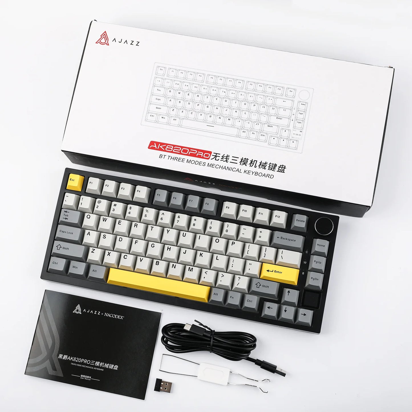 Ajazz AK820 Pro Wireless Mechanical Keyboard