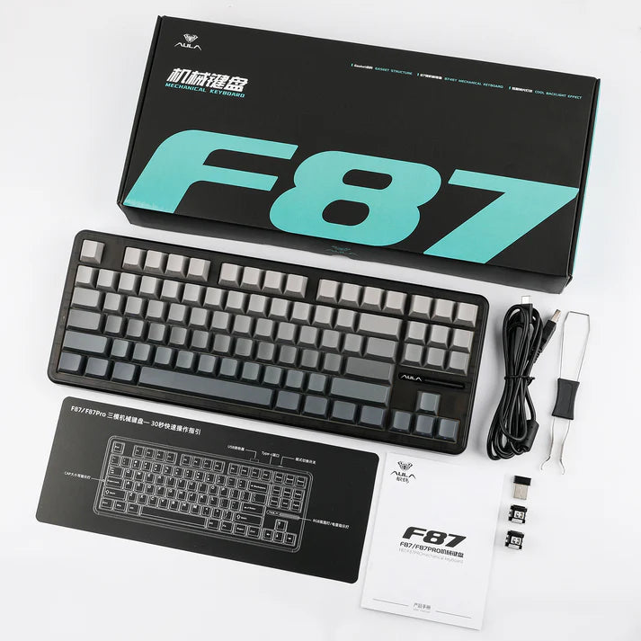 AULA F87 Pro 80% Wired & Wireless Hot-Swappable Gasket Mechanical Keyboard