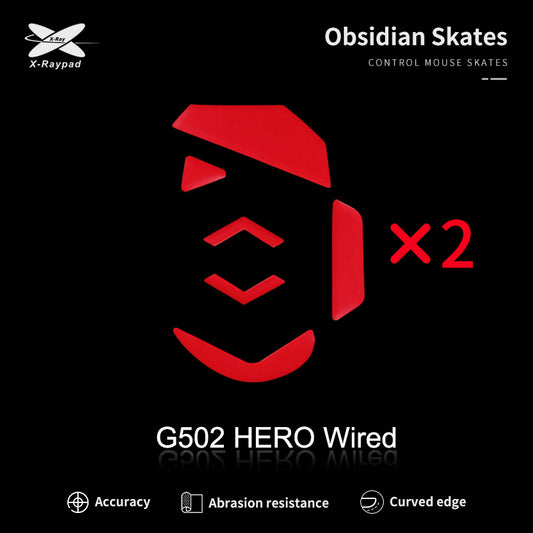Xraypad Obsidian Skates For Logitech G502 HERO Wired