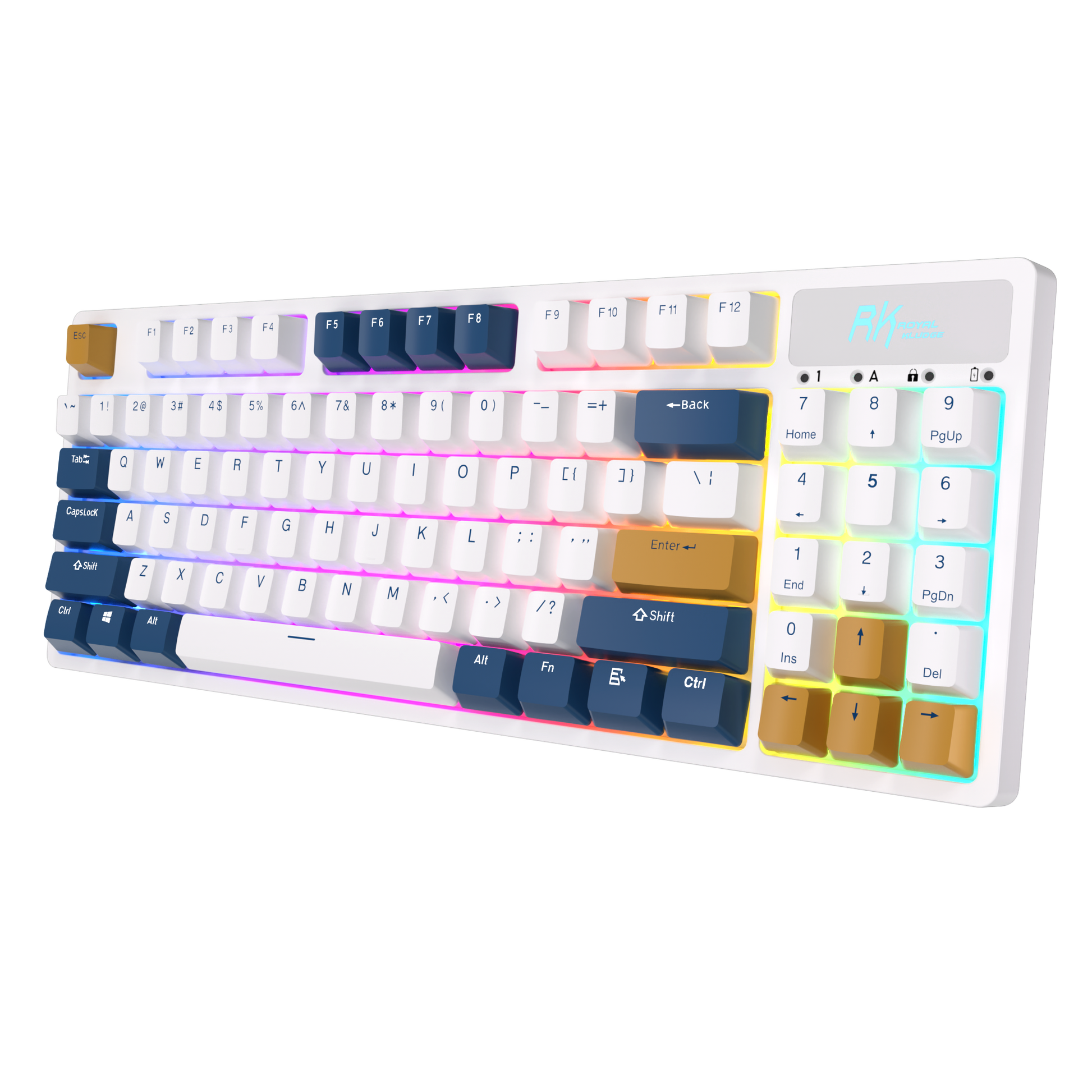 RK ROYAL KLUDGE RK89 85% Triple Mode BT5.0/2.4G/USB-C Hot Swappable Mechanical Keyboard