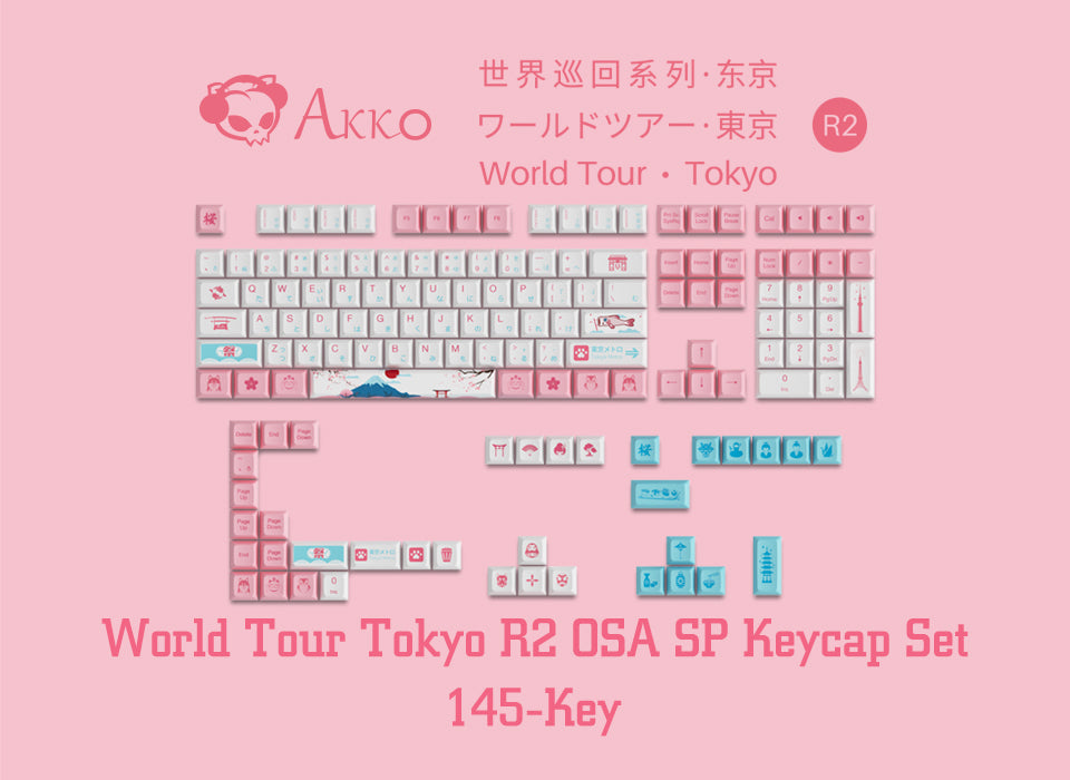 Akko World Tour Tokyo R2 OSA SP Keycap Set (145-key)